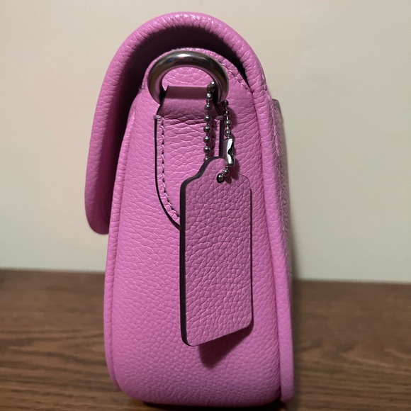 COACH Willow Pebbled Leather Saddle Shoulder Bag - Picture 7 of 10